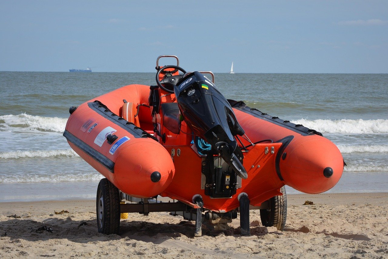 lifeboat, sea, nature, beach